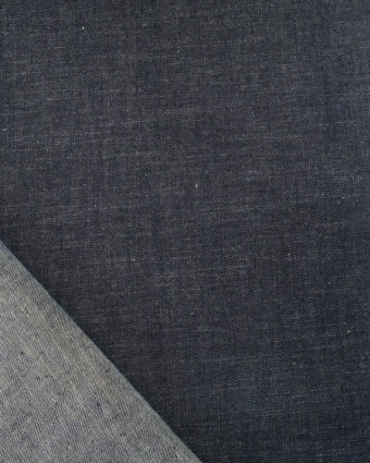 Tissu Jean Lourd Bleu Foncé Effet Chiné - Mercerine