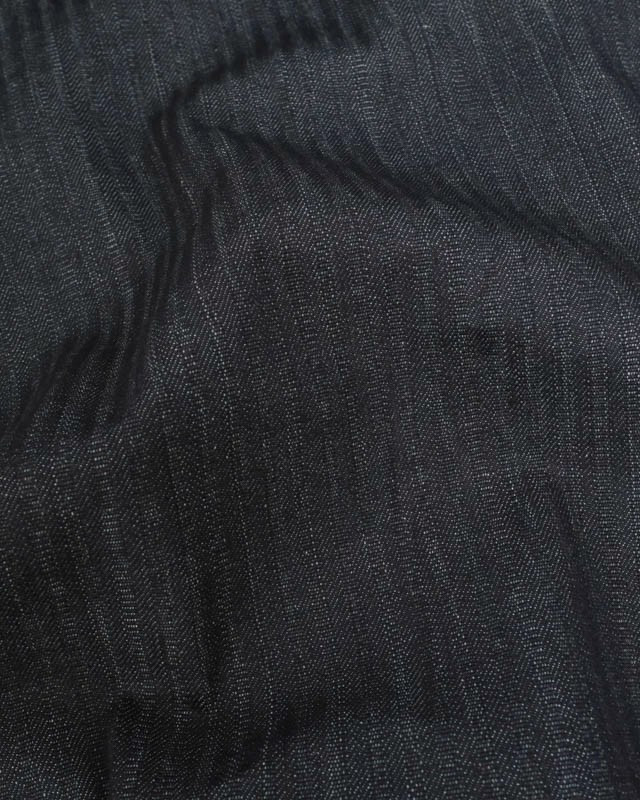 Tissu Jean Lourd Brut Rayures Réversible - Mercerine