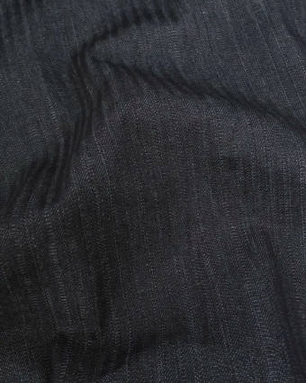 Tissu Jean Lourd Brut Rayures Réversible - Mercerine