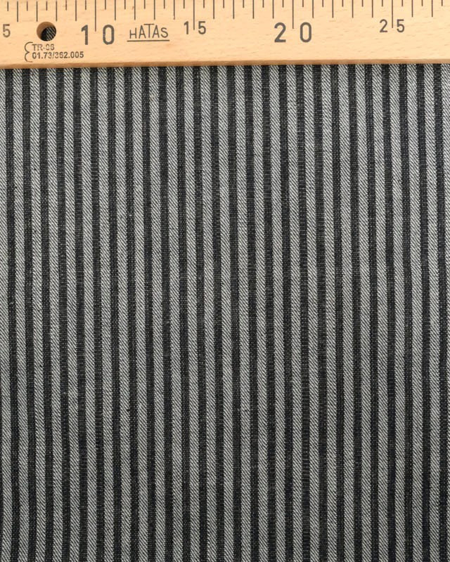 Tissu Jean Lourd Brut Rayures Réversible - Mercerine
