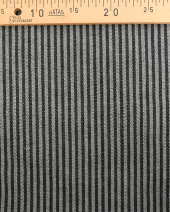 Tissu Jean Lourd Brut Rayures Réversible - Mercerine
