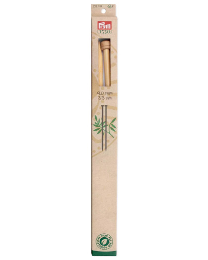 Aiguilles à tricoter à boule - Bambou - 9mmX33Cm - Prym - Mercerine