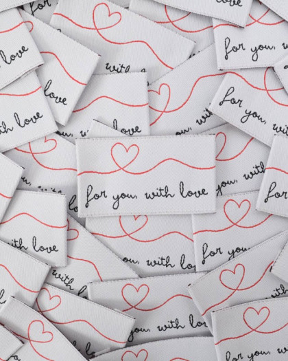 Etiquette à Coudre For You With Love - Mercerine