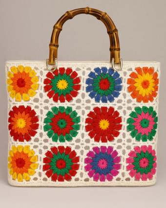 Galon Crochet Rosace Fleur- 42mm - Mercerine