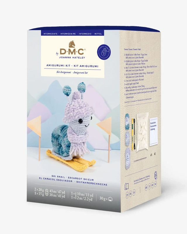 Kit de Crochet Amigurumi Escargot Skieur - DMC - Mercerine