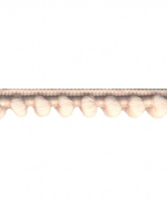 Galon pompons rose clair - 16mm - Mercerine