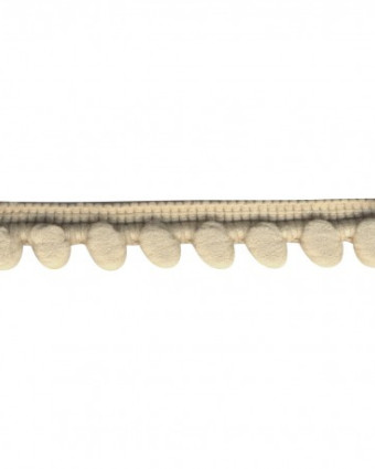 Galon pompons beige - 16 mm