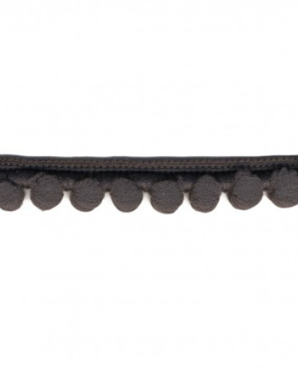 Galon pompon anthracite - 16mm - Mercerine