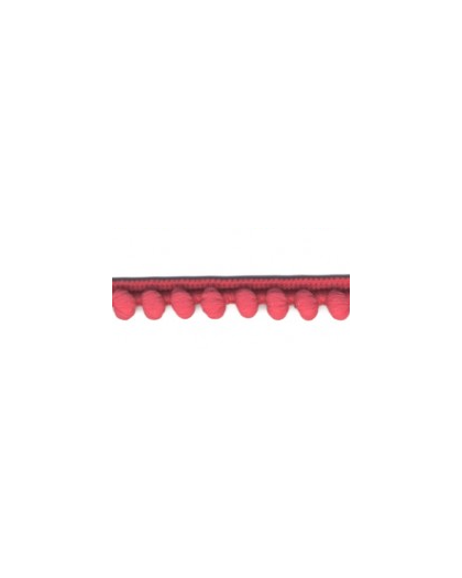 Galon pompon rose - 16 mm - Mercerine