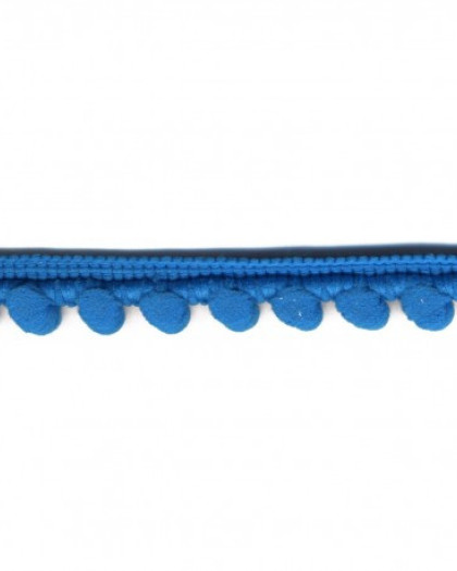 Galon pompon bleu acier - Mercerine