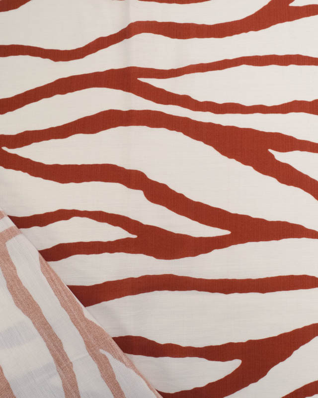 Tissu Viscose Texturée Nairobi Terracotta - Mercerine