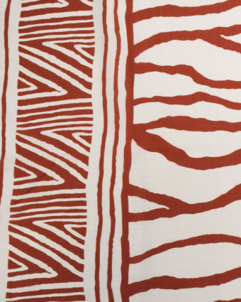 Tissu Viscose Texturée Nairobi Terracotta - Mercerine