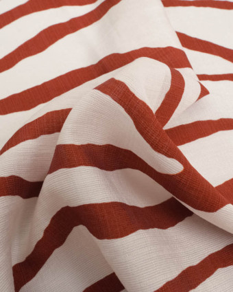 Tissu Viscose Texturée Nairobi Terracotta - Mercerine