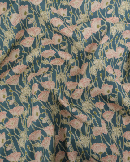 Liberty Fabrics@ Tana Lawn - Decades In Bloom Erito Poppy A - Mercerine