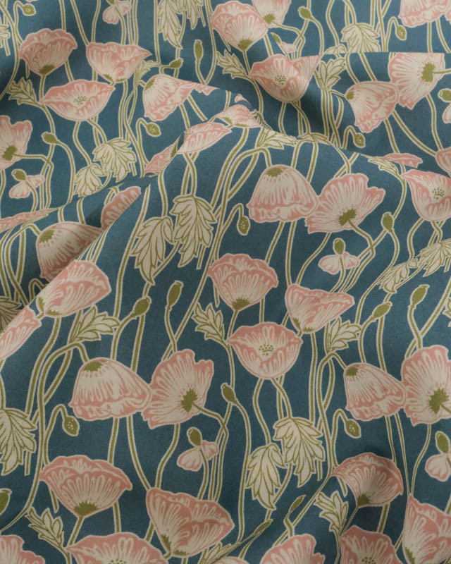 Liberty Fabrics@ Tana Lawn - Decades In Bloom Erito Poppy A - Mercerine