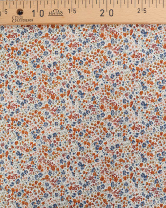 Tissu Liberty Fabrics@ Tana Lawn - Phoebe Orange et Bleu - Mercerine