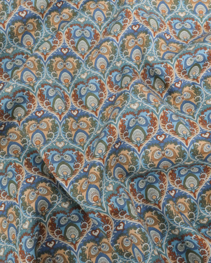Liberty Fabrics@ Tana Lawn - Decades In Bloom Plume Hearts A - Mercerine