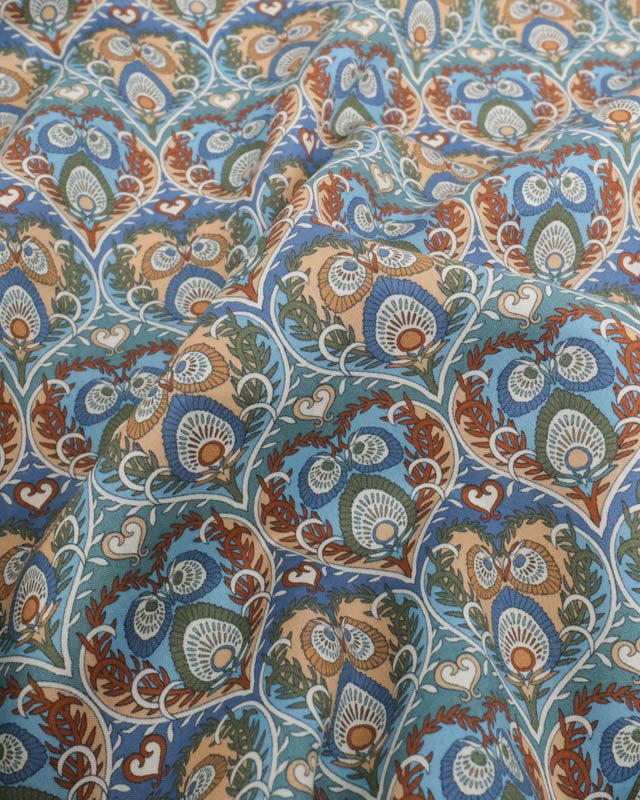 Liberty Fabrics@ Tana Lawn - Decades In Bloom Plume Hearts A - Mercerine