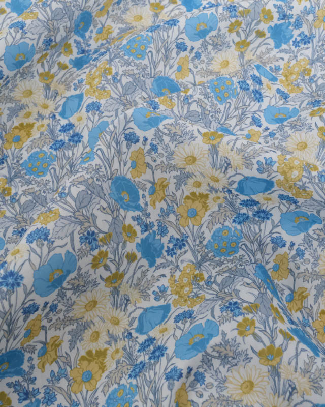 Tissu Liberty Fabrics@ Tana Lawn - Florence May Bleu - Mercerine