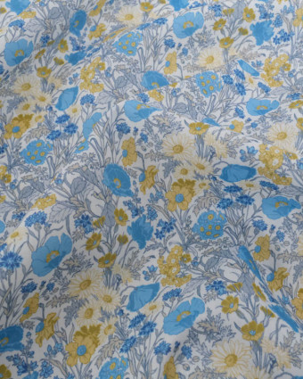 Tissu Liberty Fabrics@ Tana Lawn - Florence May Bleu - Mercerine