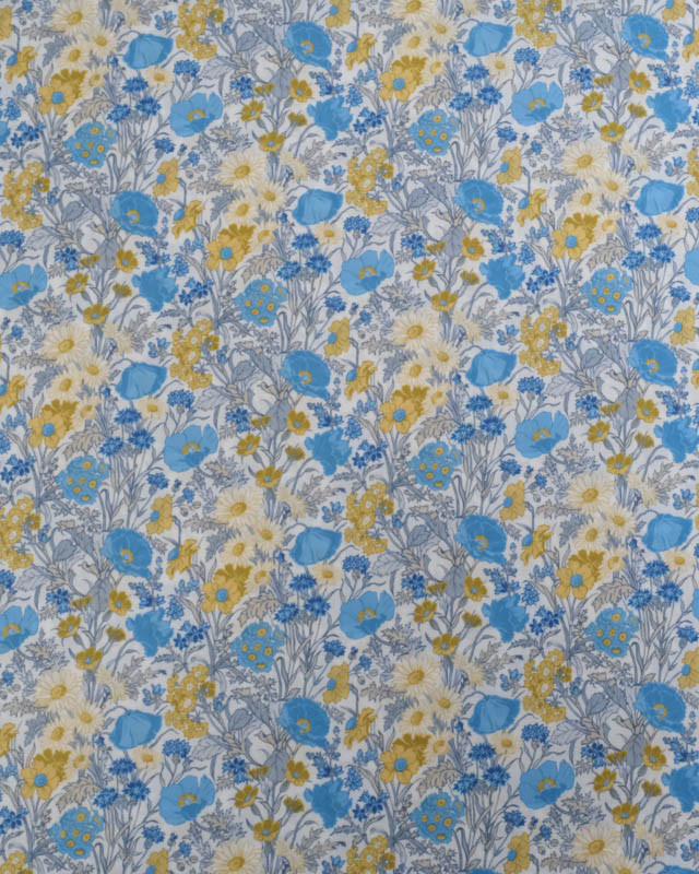 Tissu Liberty Fabrics@ Tana Lawn - Florence May Bleu - Mercerine