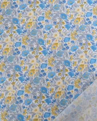 Tissu Liberty Fabrics@ Tana Lawn - Florence May Bleu - Mercerine