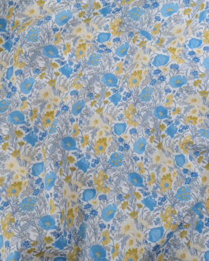 Tissu Liberty Fabrics@ Tana Lawn - Florence May Bleu - Mercerine