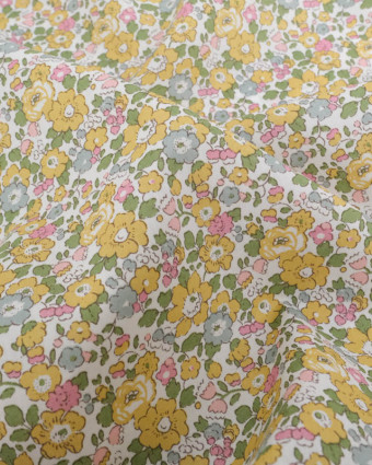 Tissu Liberty Fabrics@ Tana Lawn - Betsy Ann Jaune - Mercerine