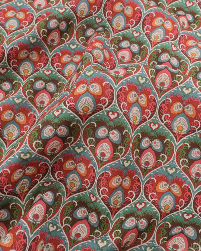 Liberty Fabrics@ Tana Lawn - Decades In Bloom Plume Hearts C - Mercerine