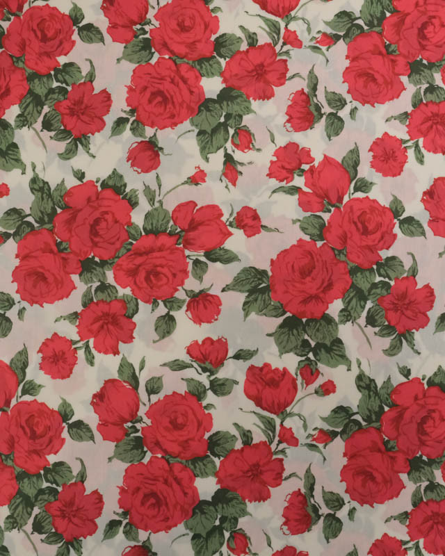 Tissu Liberty Fabrics@ Tana Lawn - Carline Rose Rouge - Mercerine