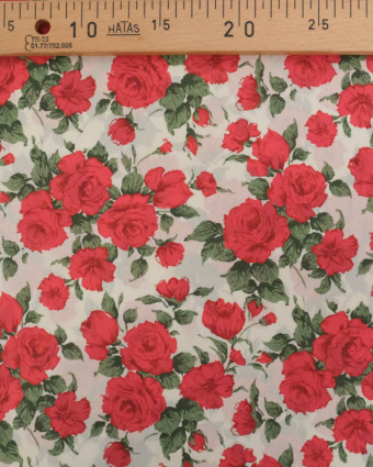 Tissu Liberty Fabrics@ Tana Lawn - Carline Rose Rouge - Mercerine