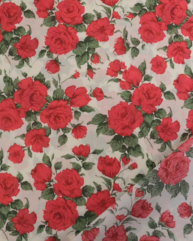 Tissu Liberty Fabrics@ Tana Lawn - Carline Rose Rouge - Mercerine
