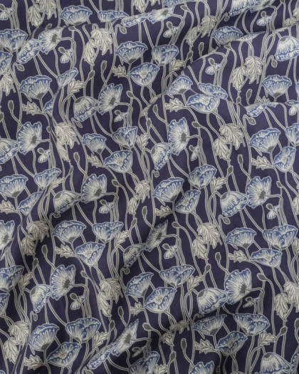Liberty Fabrics@ Tana Lawn - Decades In Bloom Erito Poppy B - Mercerine