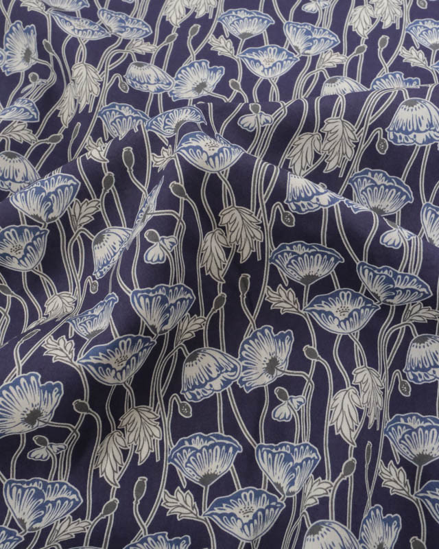 Liberty Fabrics@ Tana Lawn - Decades In Bloom Erito Poppy B - Mercerine