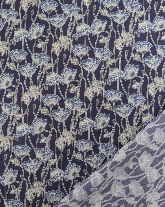 Liberty Fabrics@ Tana Lawn - Decades In Bloom Erito Poppy B - Mercerine