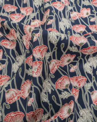 Liberty Fabrics@ Tana Lawn - Decades In Bloom Erito Poppy - Mercerine