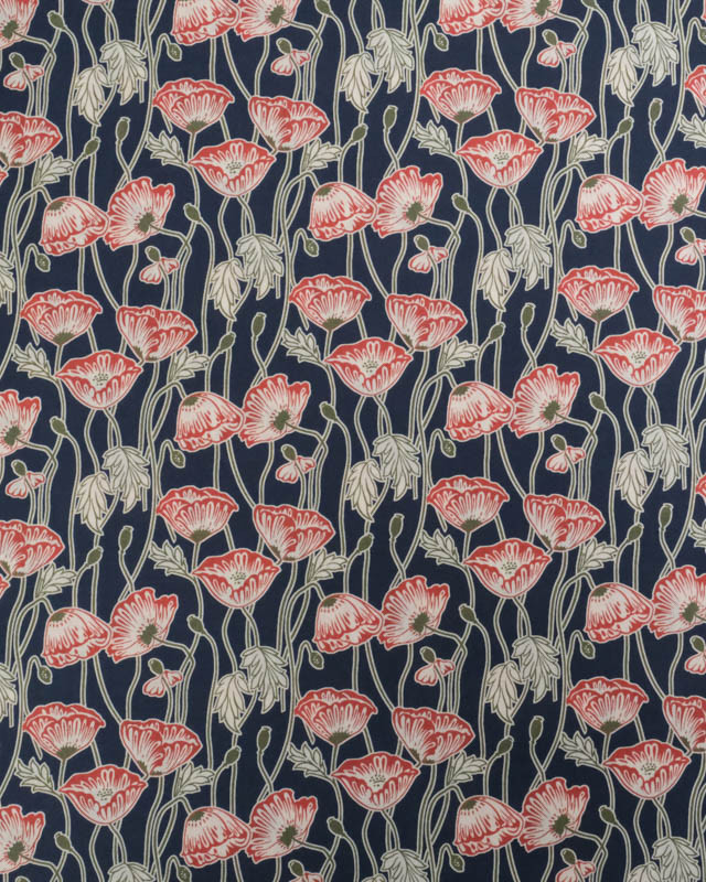 Liberty Fabrics@ Tana Lawn - Decades In Bloom Erito Poppy - Mercerine