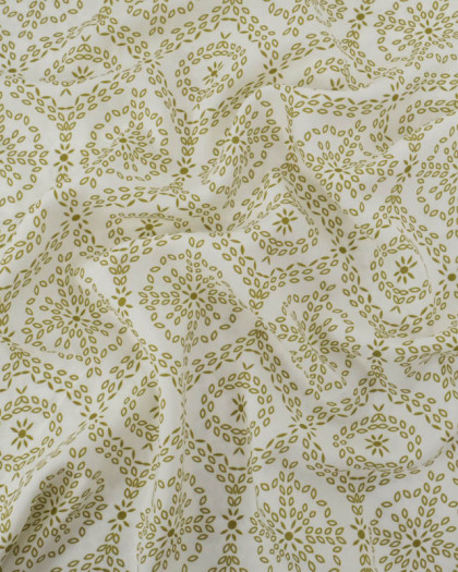 Popeline de Viscose Imprimée Atlas Vert - Mercerine