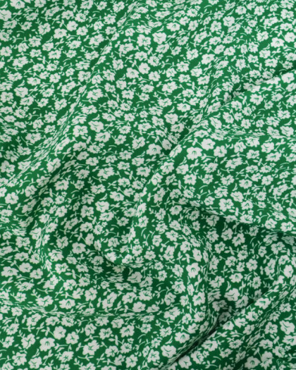 Popeline de Viscose Imprimée Tany Vert - Mercerine