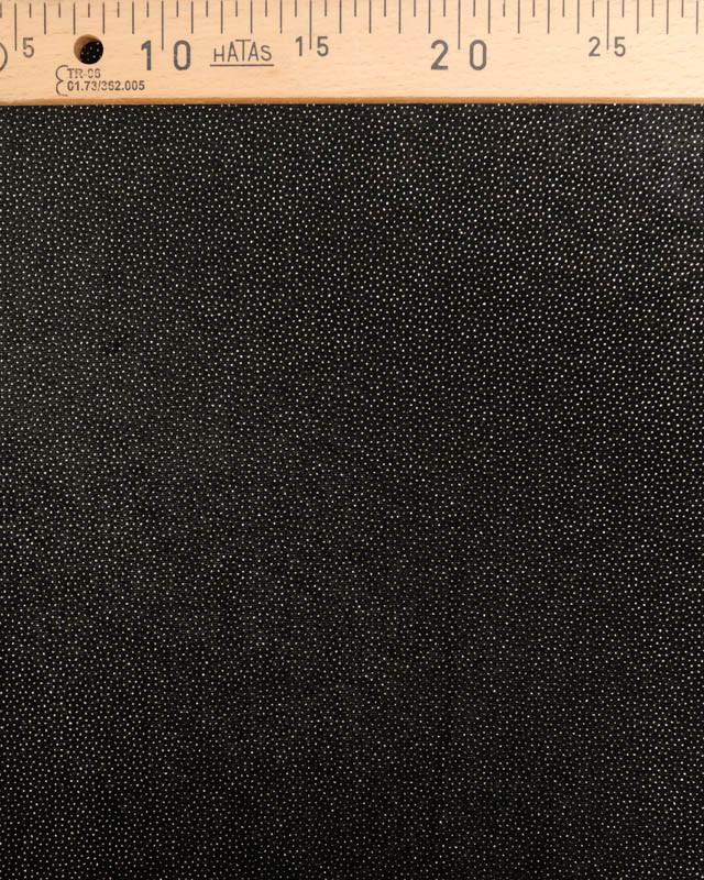 Tissu Velour Ras Stretch Noir Pailleté Or - Mercerine