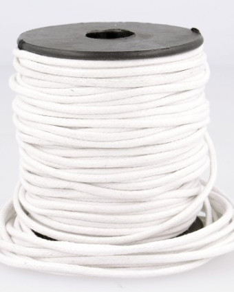 Lacet Simili Cuir Blanc - 2 tailles - Mercerine