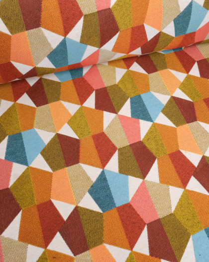 Tissu Jacquard Allover Mustang Multicolore - Mercerine