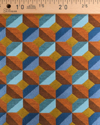 Tissu Jacquard Allover Paola Orange - Mercerine