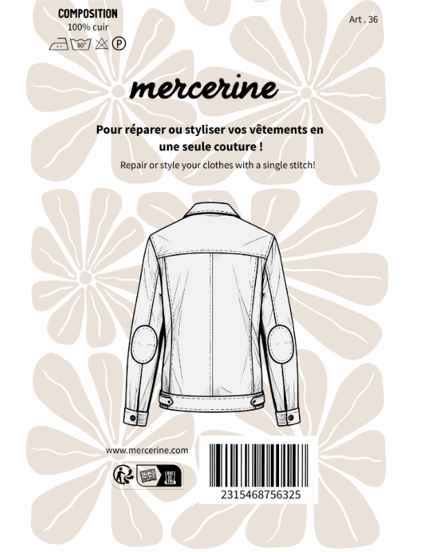 Coudières à Coudre Cuir Lot de 2  - 4 Coloris - Mercerine