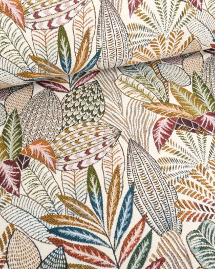 Tissu Jacquard Allover Egypte Blanc - Mercerine