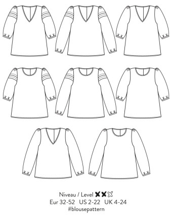 Patron Blouse MUSE Femme - Atelier Scammit - Mercerine