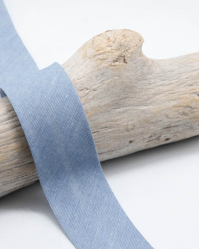 Biais Denim Bleu Chambray - 2 Tailles - Mercerine