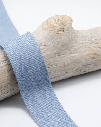 Biais Denim Bleu Chambray - 2 Tailles - Mercerine
