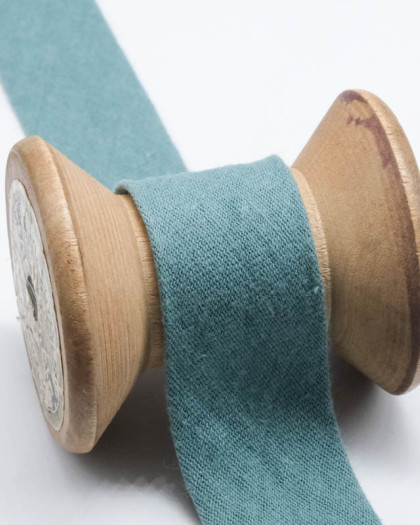Biais couture double gaze oeko-tex eucalyptus