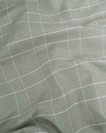 Tissu à Carreaux Grande Largeur Vert Sauge - Mercerine